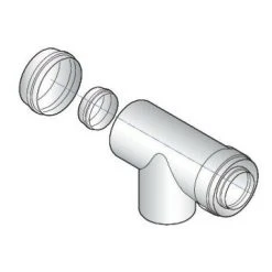 De Dietrich De-Dietr.Revisions-T-Stueck Konz.PPS/Alu DN 80/125 84887525