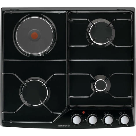 4-Flammen-Emaille-Mischkochfeld Schwarz - Dpe7610bm - De Dietrich